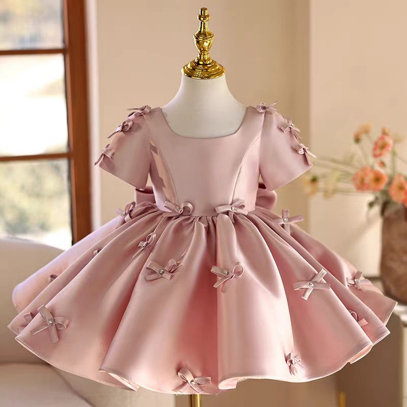 Toddler Girl Tulle Party Dress - Jill Wish J720 vestido rosa de