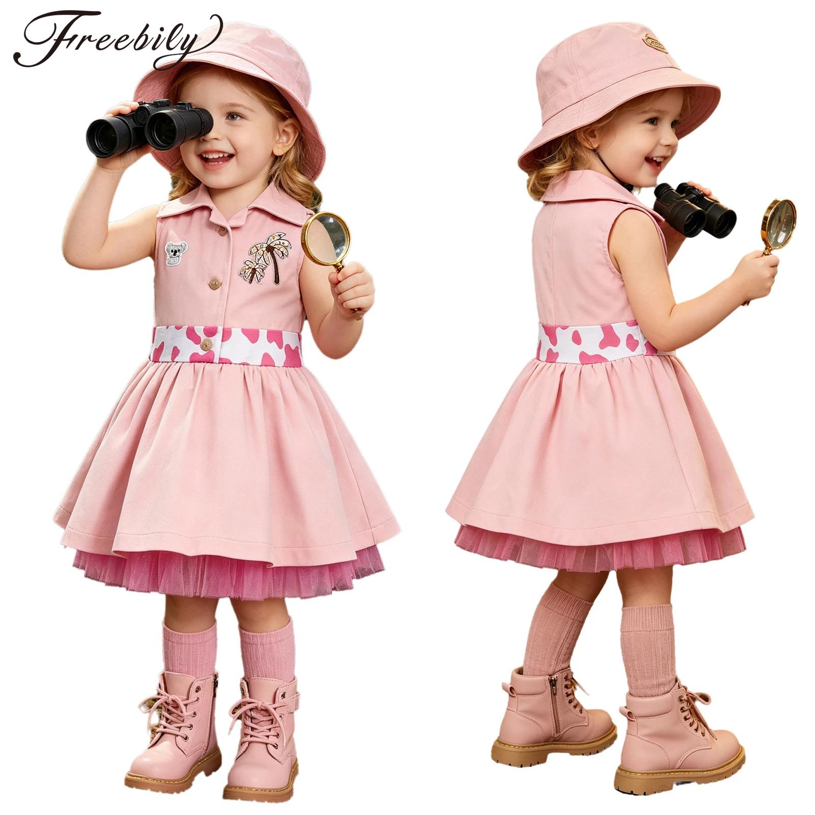 Toddler Girl Tulle Party Dress - Vestido de tul sin mangas para