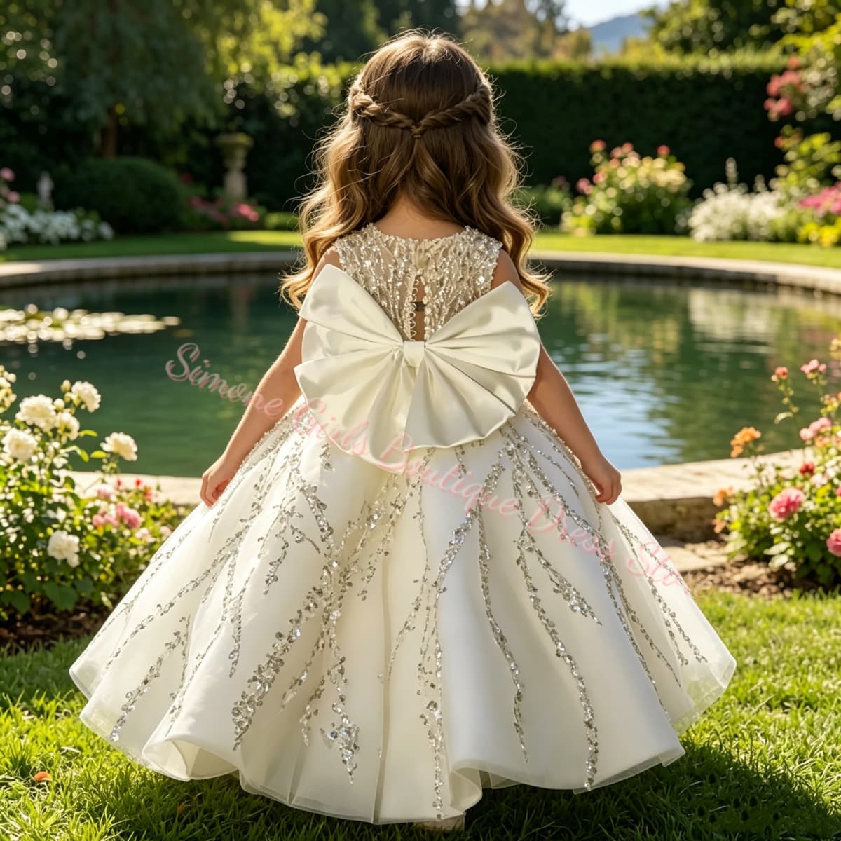 Toddler Girl Tulle Party Dress - Vestido de niña de las flores