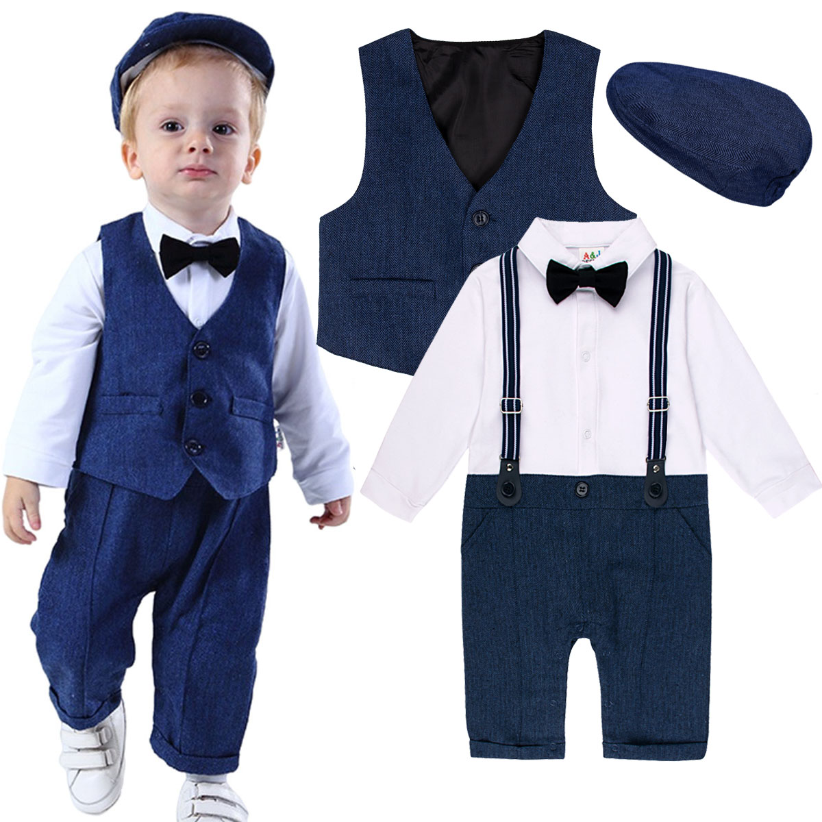 Baby Boy Suit Set Baptism - Conjunto de Ropa para Bebé Niño,