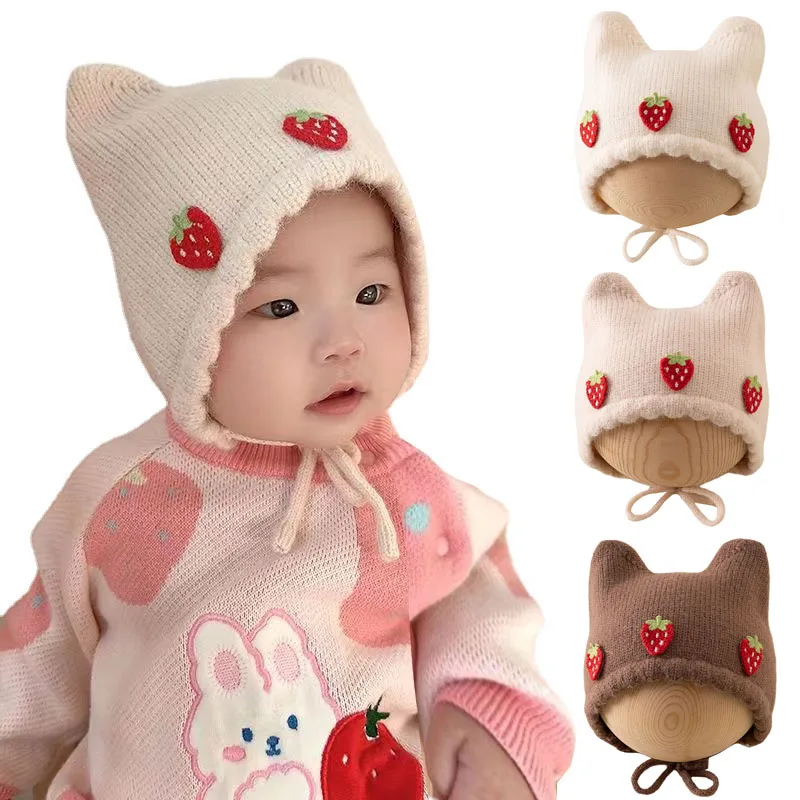 Infant Beanie Hat With Ears - Nuevo gorro de Otoño Invierno para