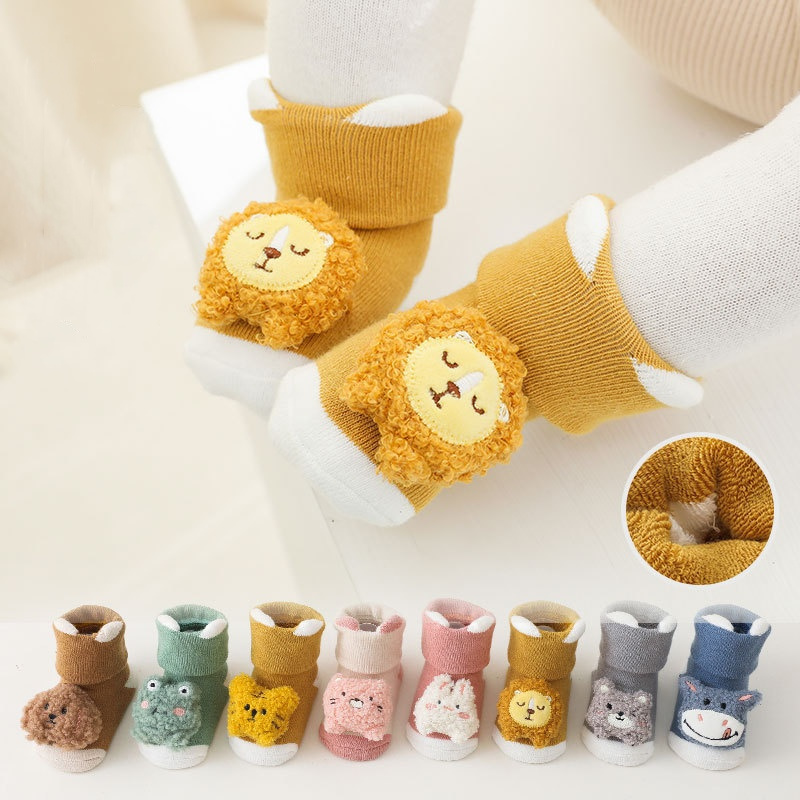 Unisex Baby Socks Non Slip - Calcetines antideslizantes para bebé recién nacido,