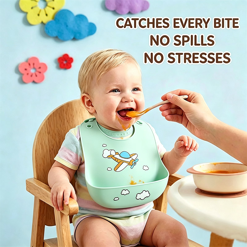 Babero de silicona para alimen - Waterproof Baby Bibs Silicone reseña y precio