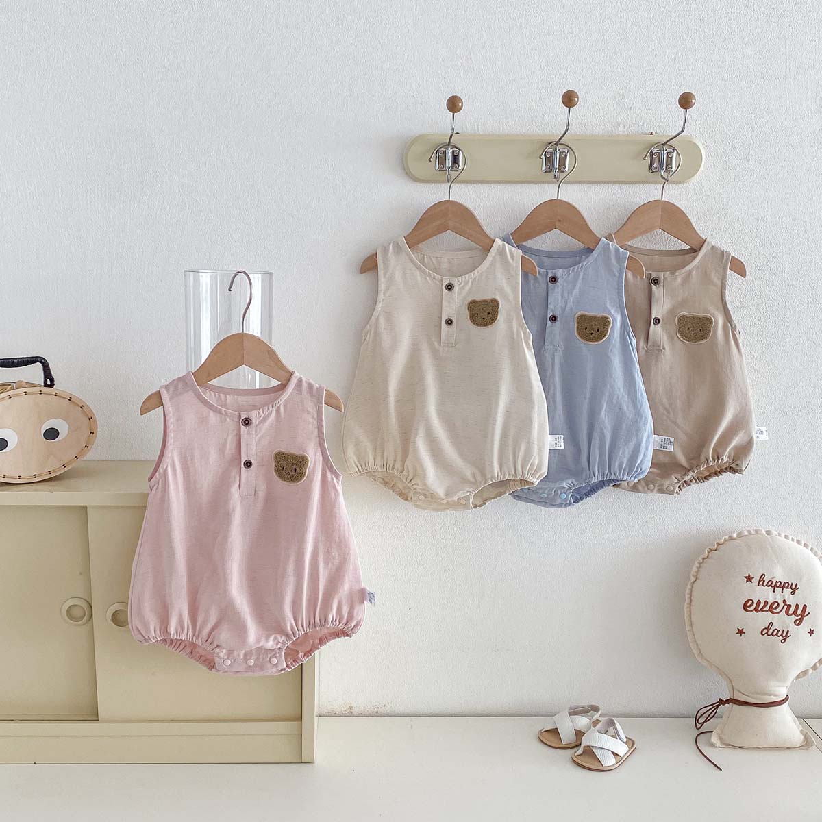 Mono de Verano para Bebé con D - Baby Summer Linen Sleeveless Jumpsuit reseña y precio