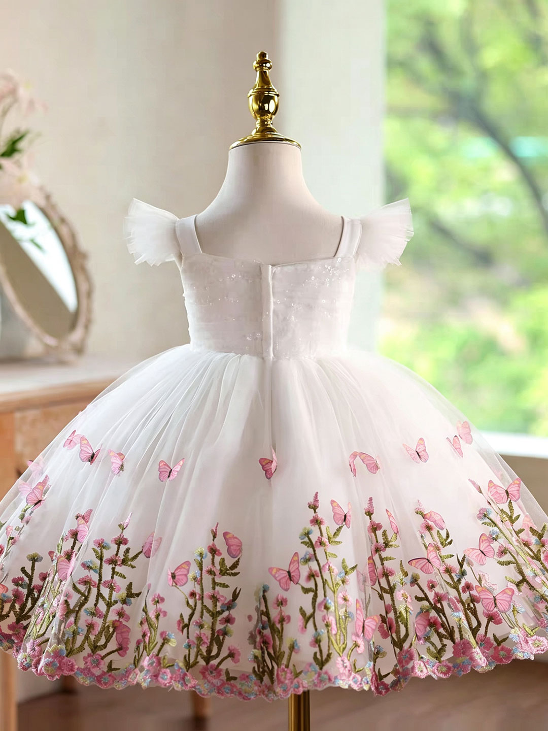 Vestido de Niña con Bordado de - Toddler Girl Tulle Party Dress reseña y precio