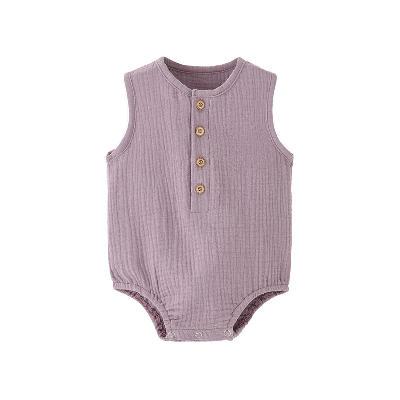 Body de lino 100% algodón para - Baby Summer Linen Sleeveless Jumpsuit reseña y precio